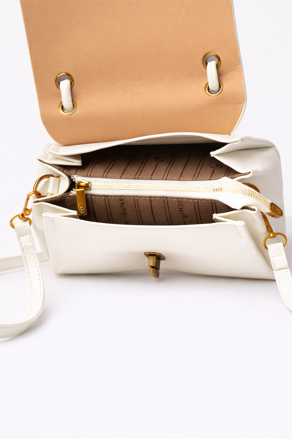 Pearl White Luxe Satchel