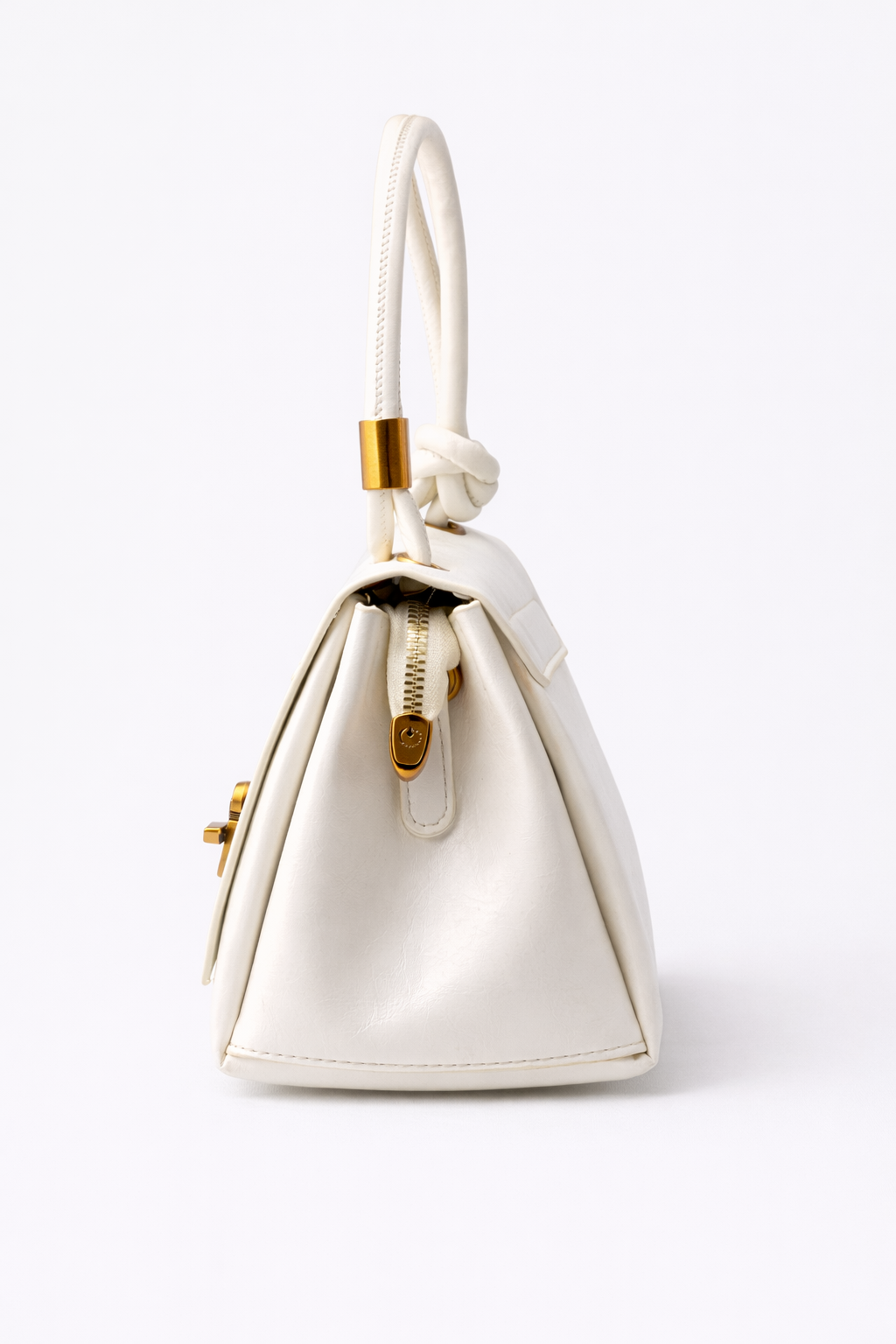 Pearl White Luxe Satchel