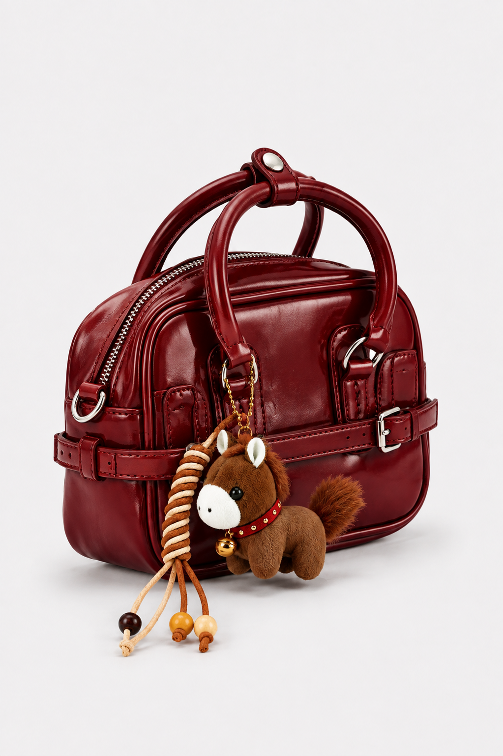 luna ruby red charm satchel13