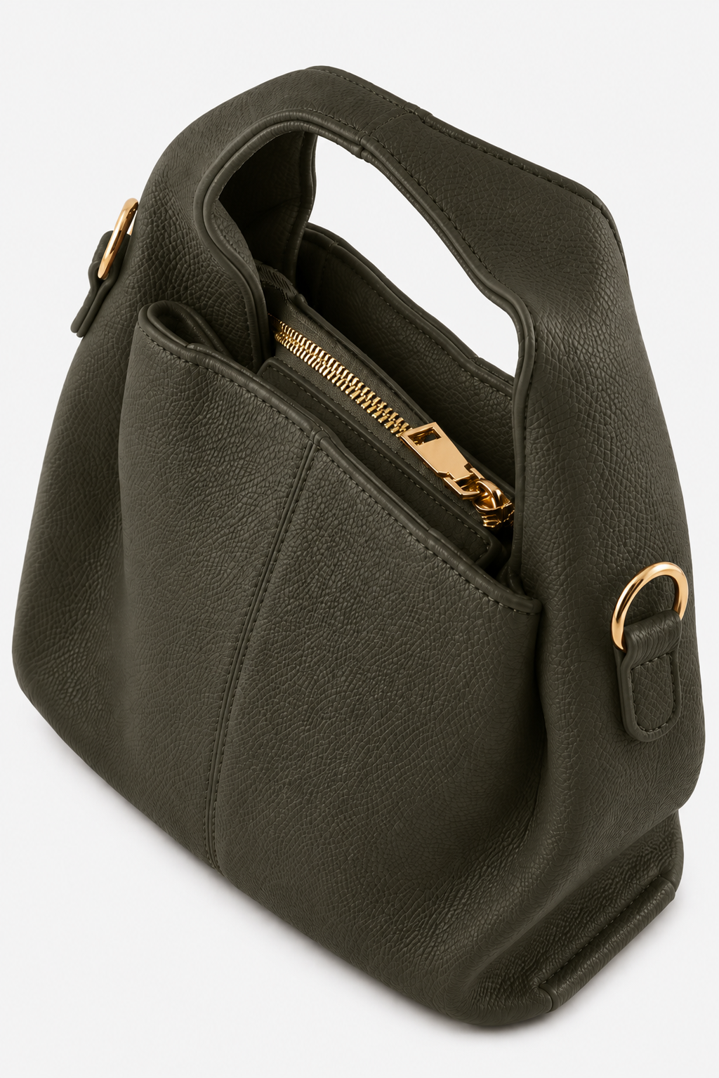 sana deep olive hobo shoulder bag5